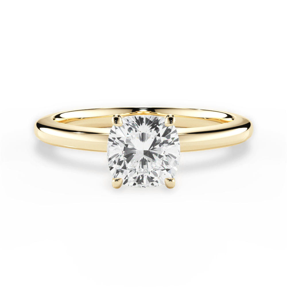14kt Yellow Gold/18kt Yellow Gold/cushion/top