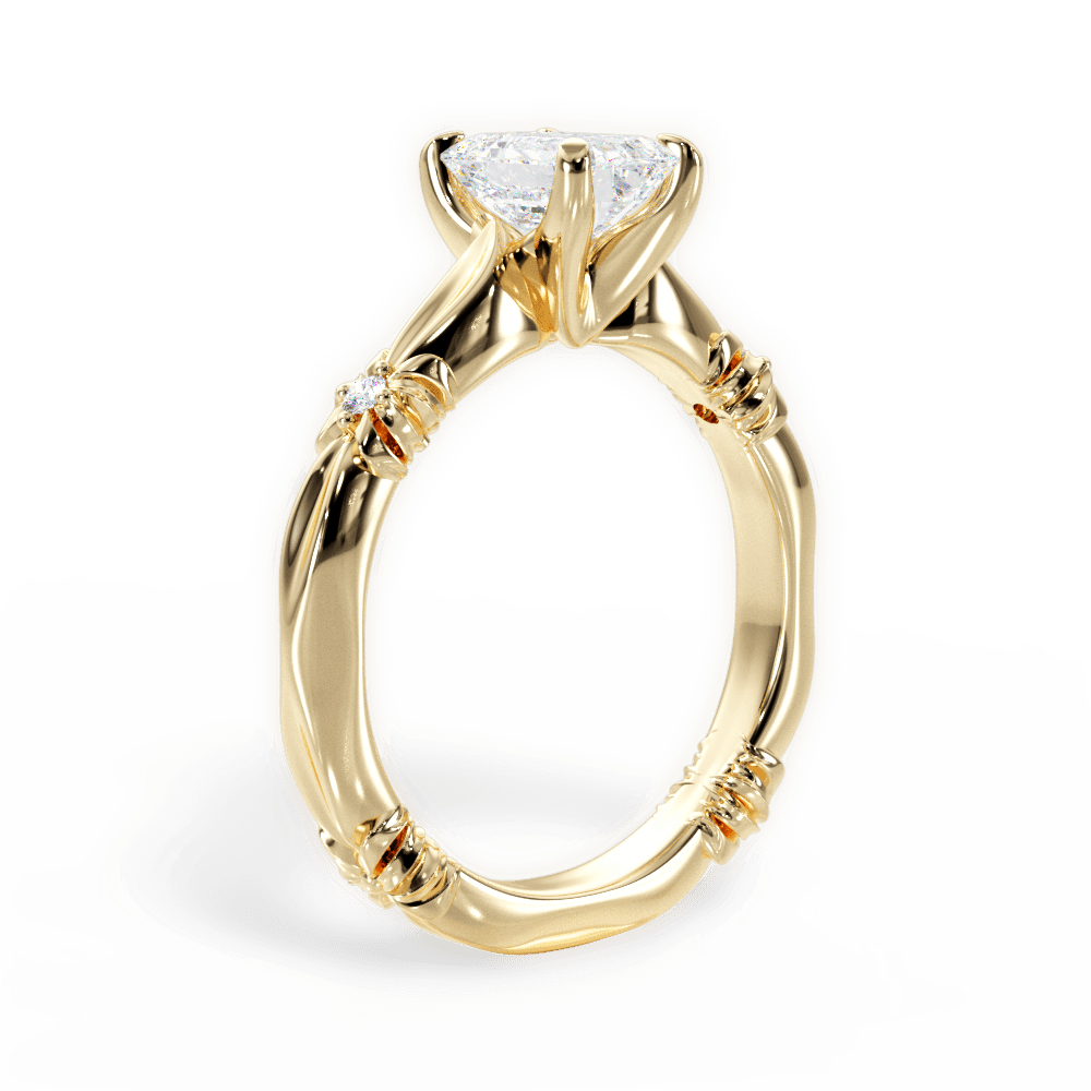 14kt Yellow Gold/18kt Yellow Gold/emerald/front