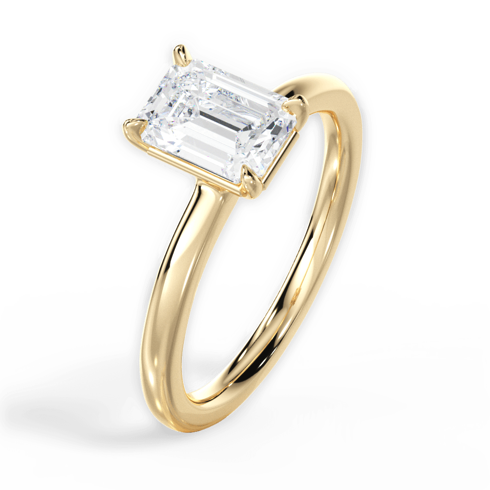 14kt Yellow Gold/18kt Yellow Gold/emerald/perspective