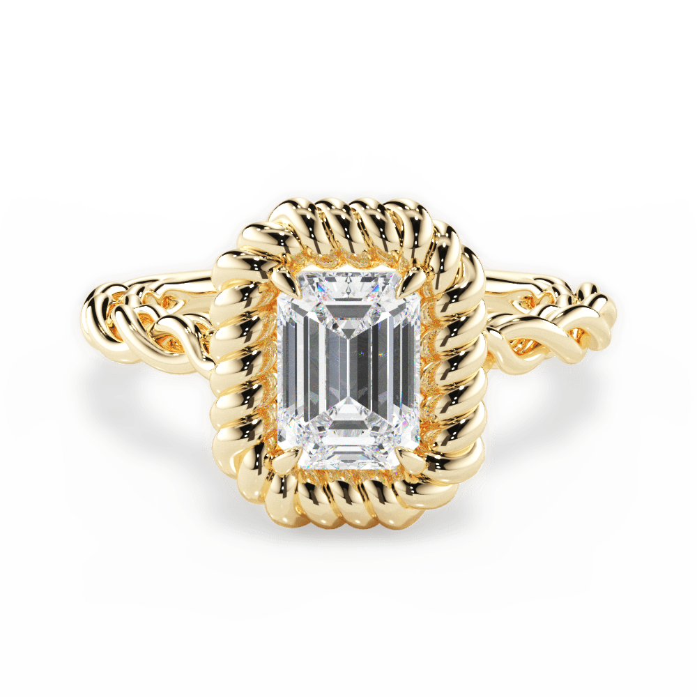 14kt Yellow Gold/18kt Yellow Gold/emerald/top
