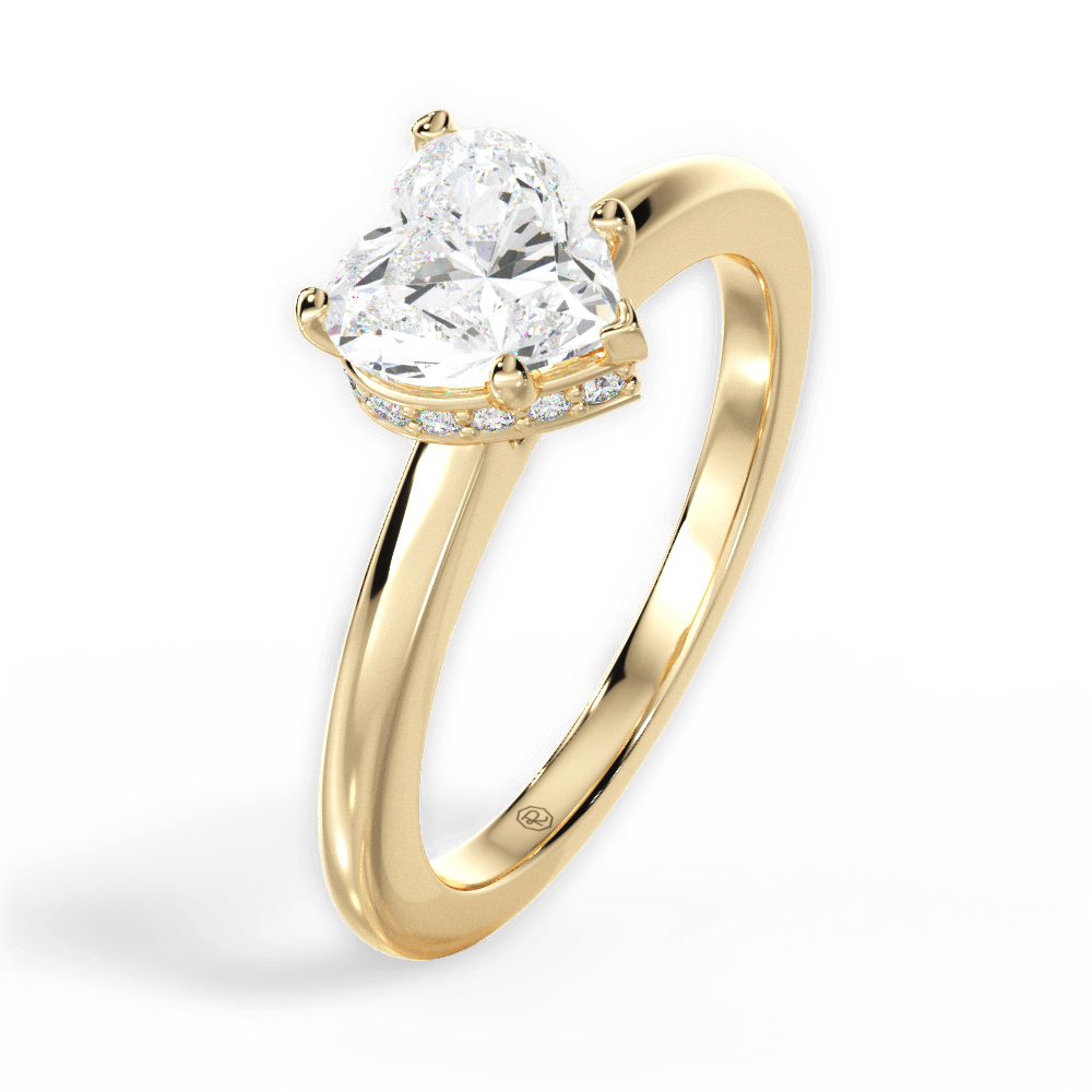 14kt Yellow Gold/18kt Yellow Gold/heart/perspective