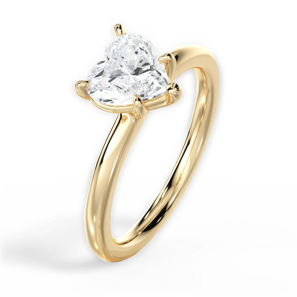 14kt Yellow Gold/18kt Yellow Gold/heart/perspective