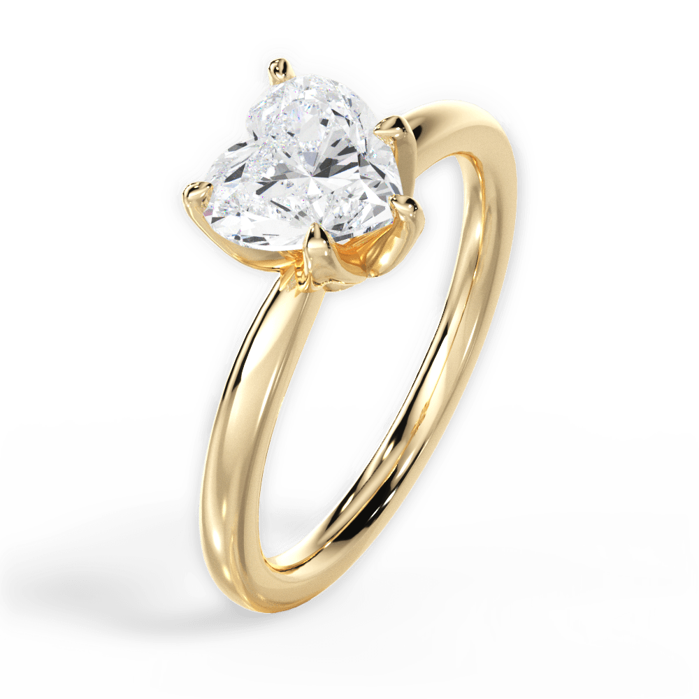 14kt Yellow Gold/18kt Yellow Gold/heart/side