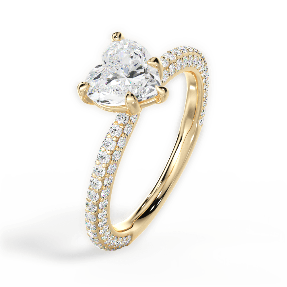 14kt Yellow Gold/18kt Yellow Gold/heart/side