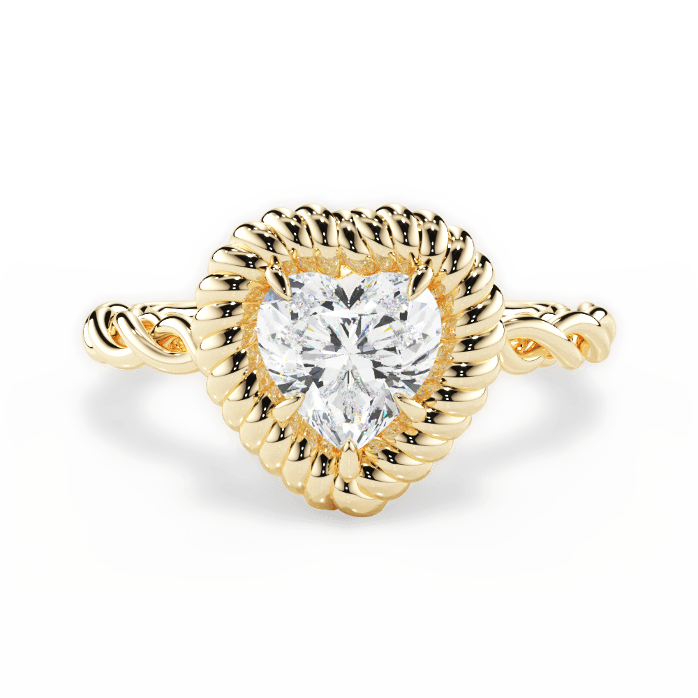 14kt Yellow Gold/18kt Yellow Gold/heart/top