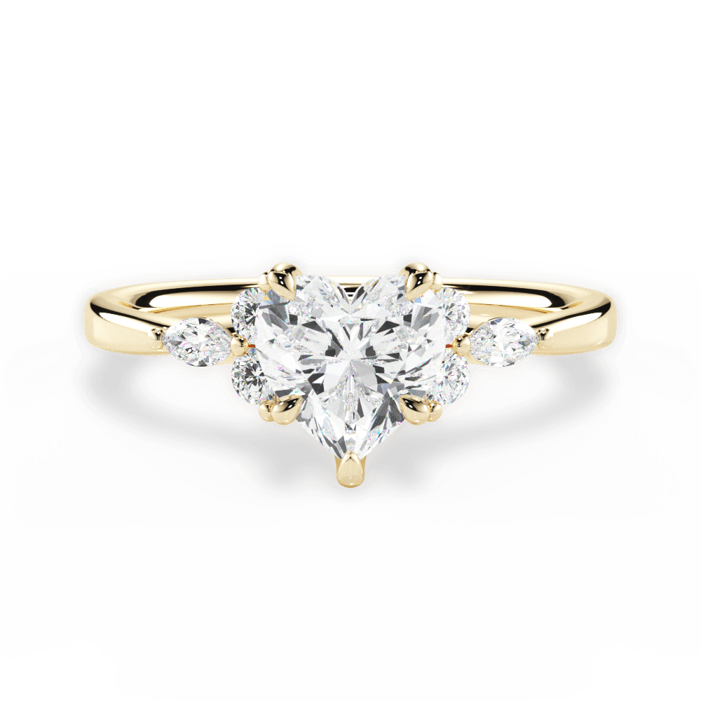 14kt Yellow Gold/18kt Yellow Gold/heart/top