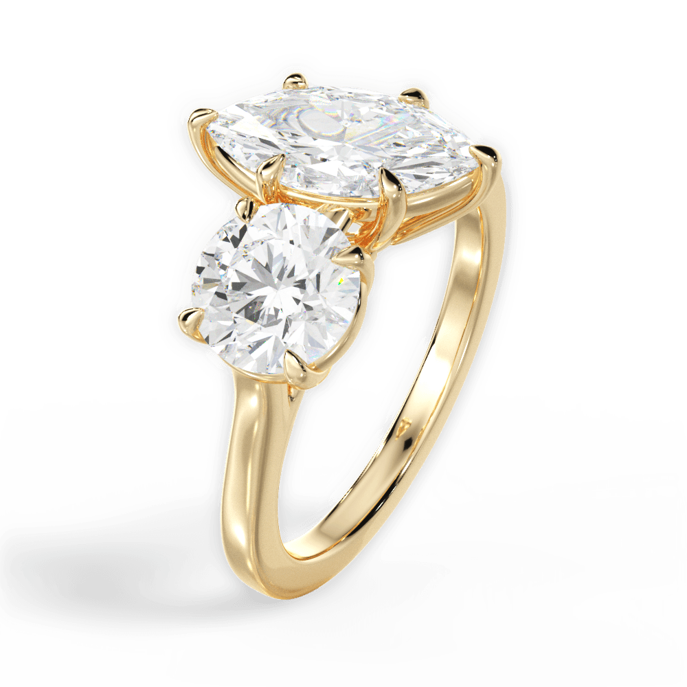 14kt Yellow Gold/18kt Yellow Gold/marquise/perspective