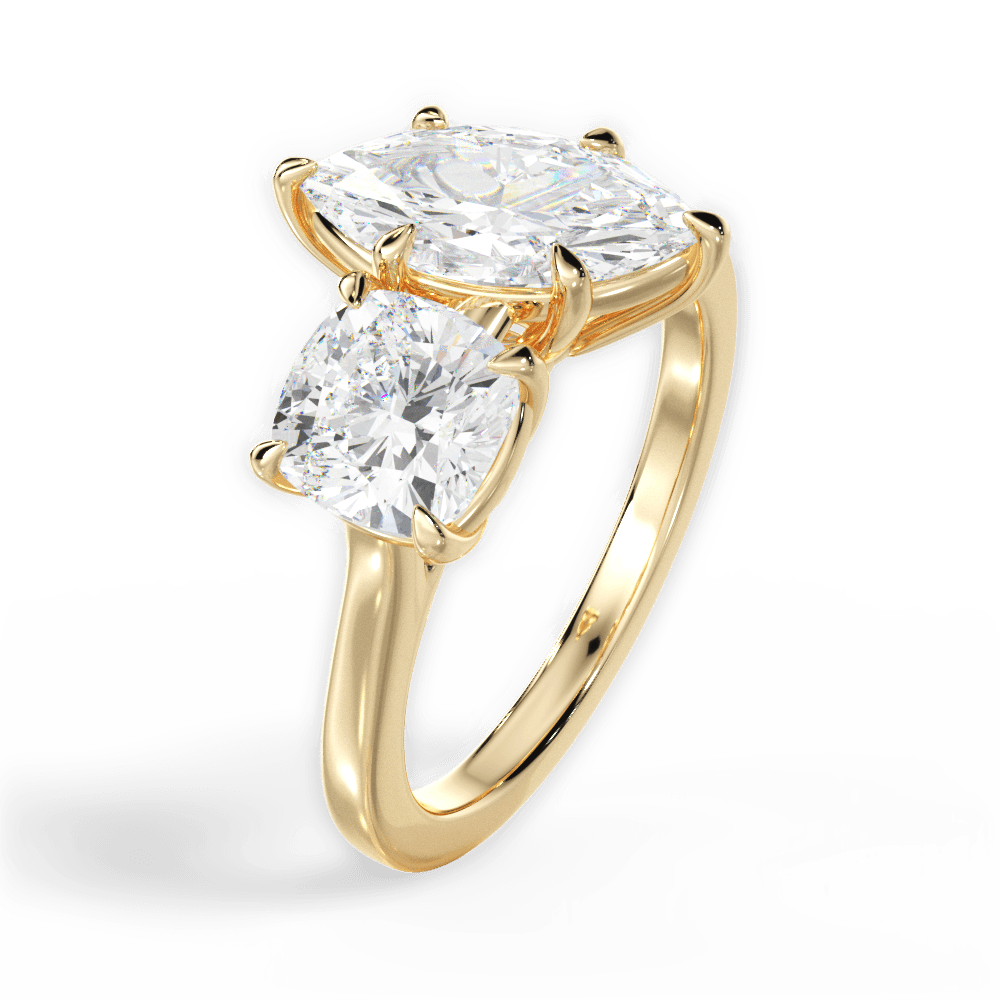 14kt Yellow Gold/18kt Yellow Gold/marquise/perspective