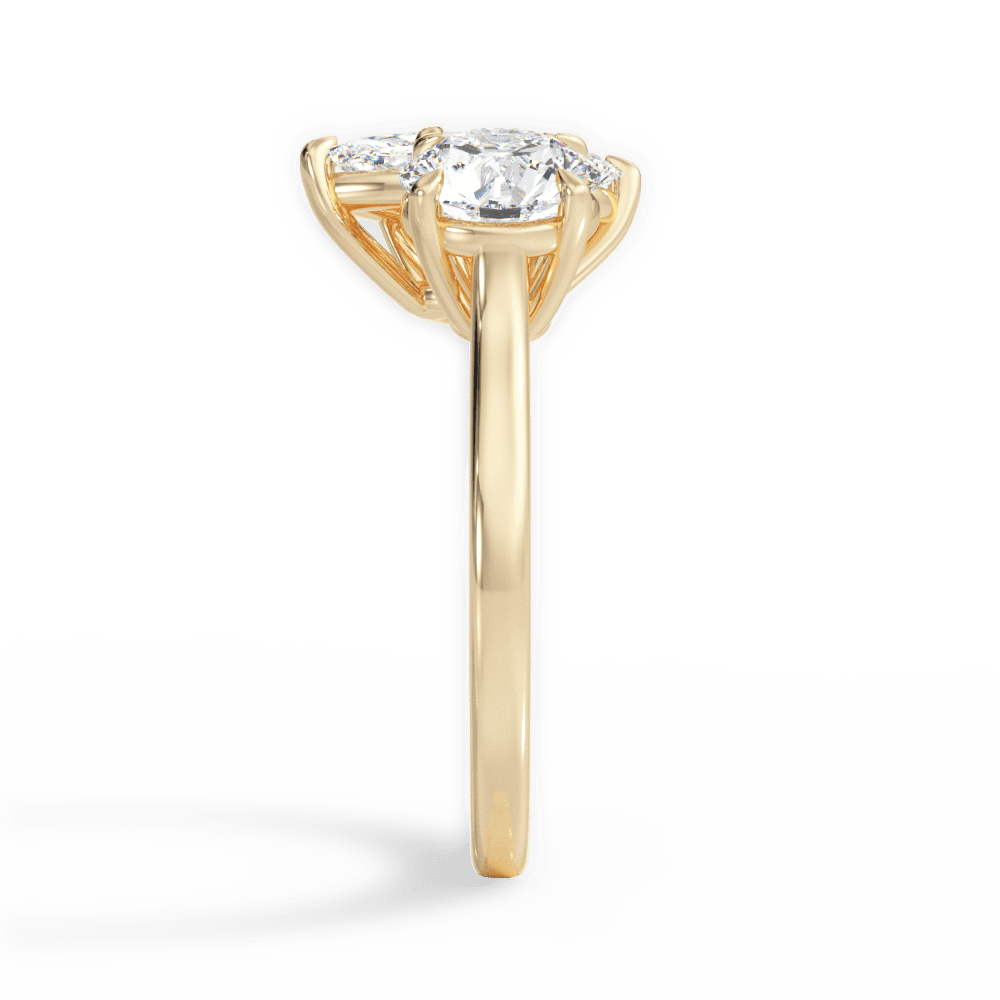 14kt Yellow Gold/18kt Yellow Gold/marquise/side