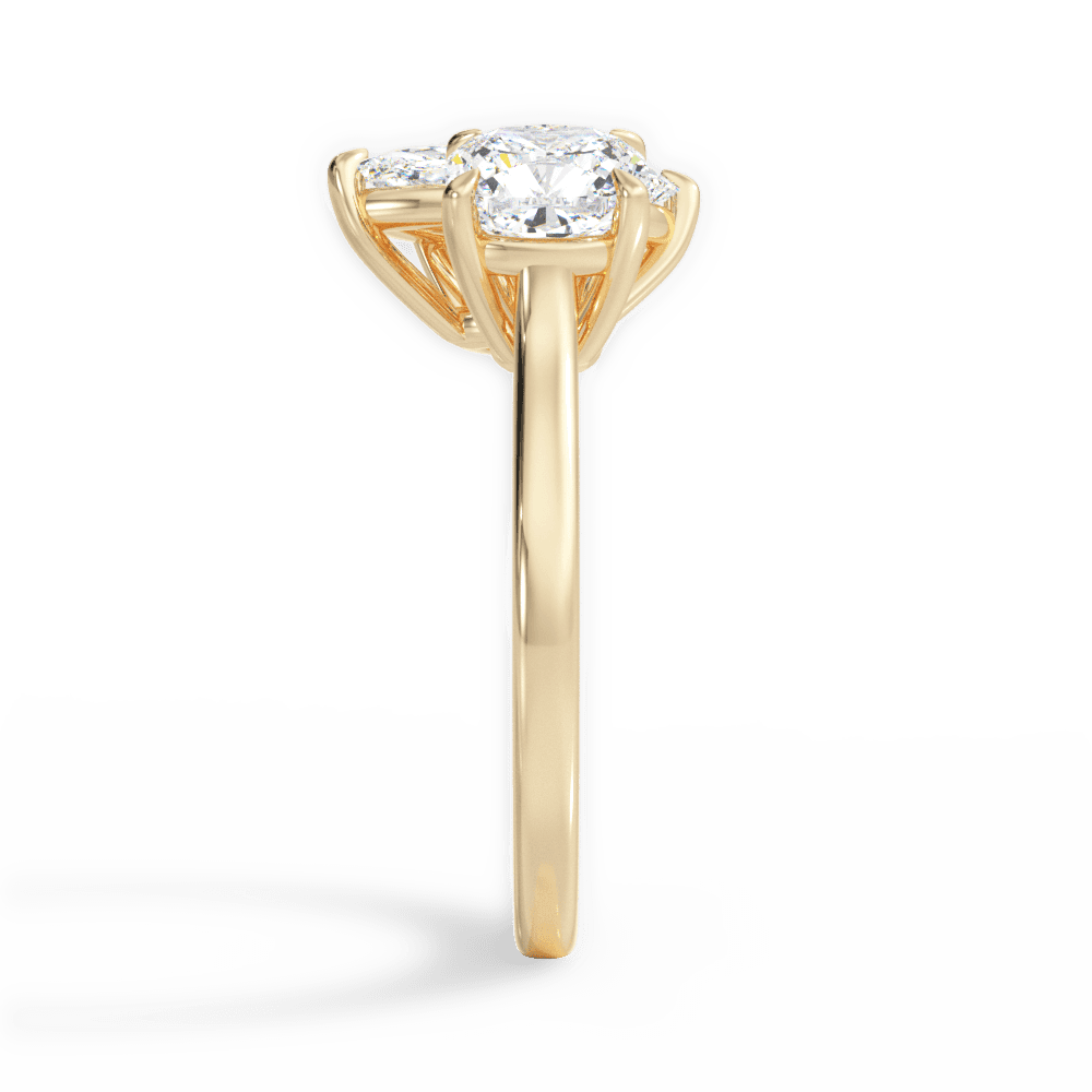 14kt Yellow Gold/18kt Yellow Gold/marquise/side