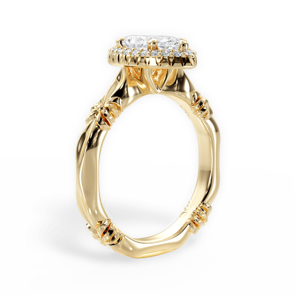 14kt Yellow Gold/18kt Yellow Gold/marquise/front
