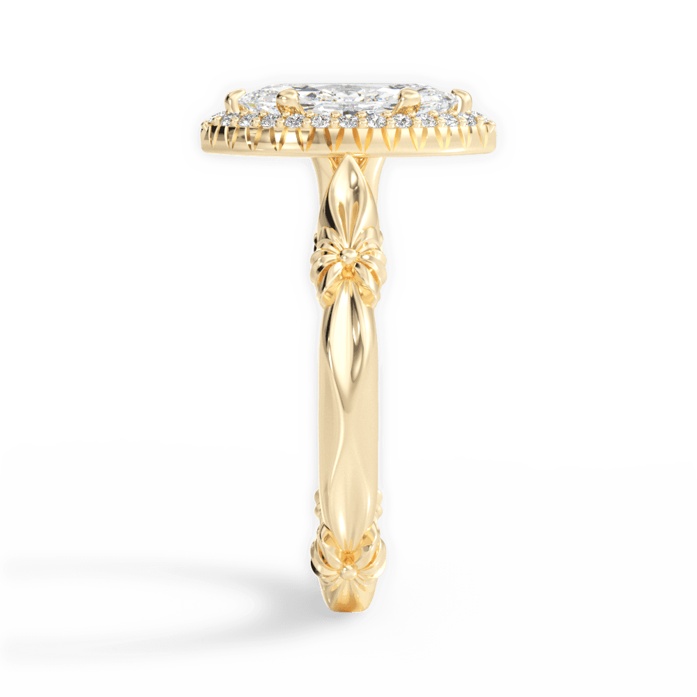 14kt Yellow Gold/18kt Yellow Gold/marquise/perspective