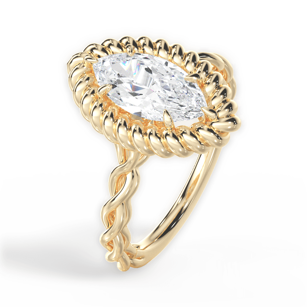 14kt Yellow Gold/18kt Yellow Gold/marquise/perspective