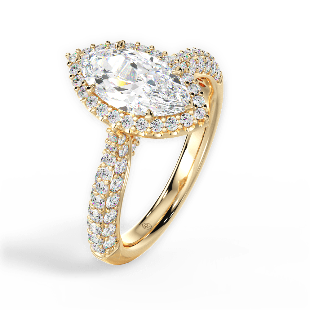 14kt Yellow Gold/18kt Yellow Gold/marquise/perspective