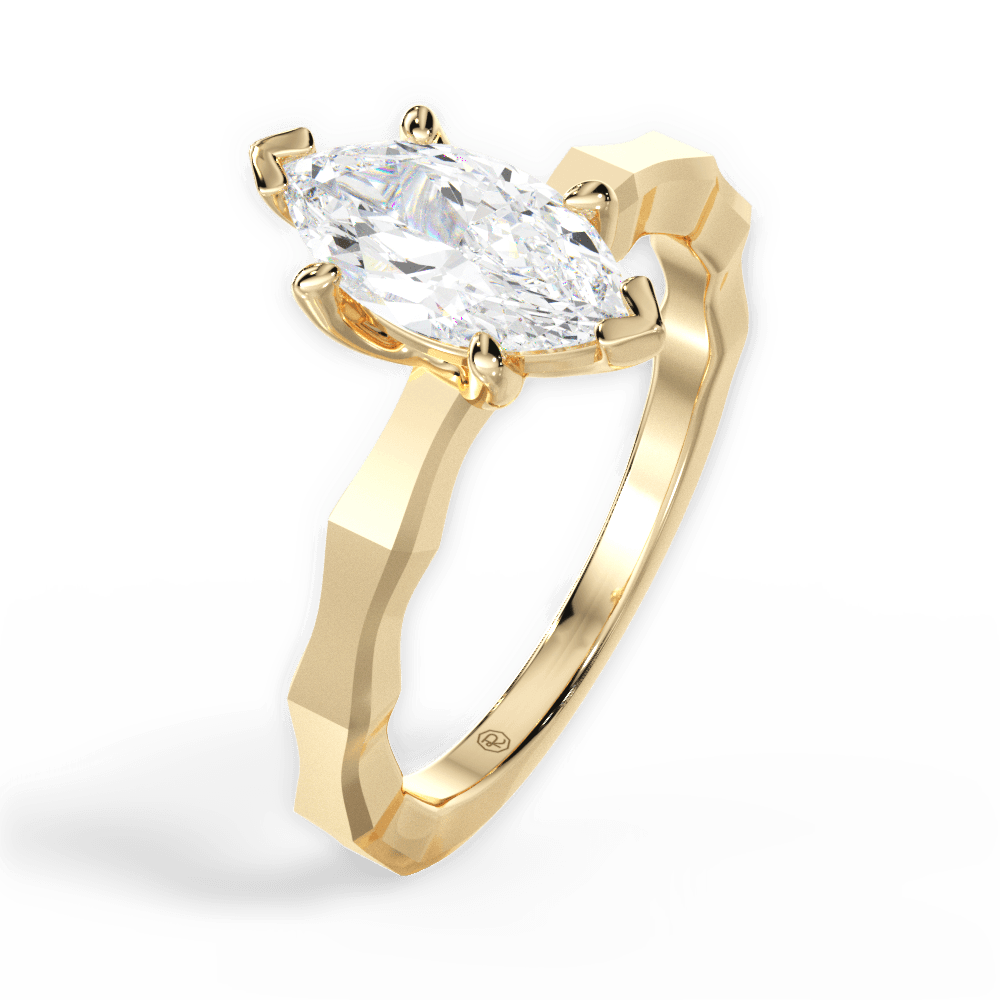 14kt Yellow Gold/18kt Yellow Gold/marquise/perspective