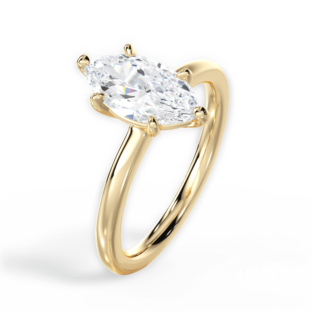 14kt Yellow Gold/18kt Yellow Gold/marquise/perspective