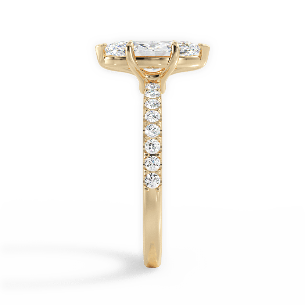 14kt Yellow Gold/18kt Yellow Gold/marquise/perspective