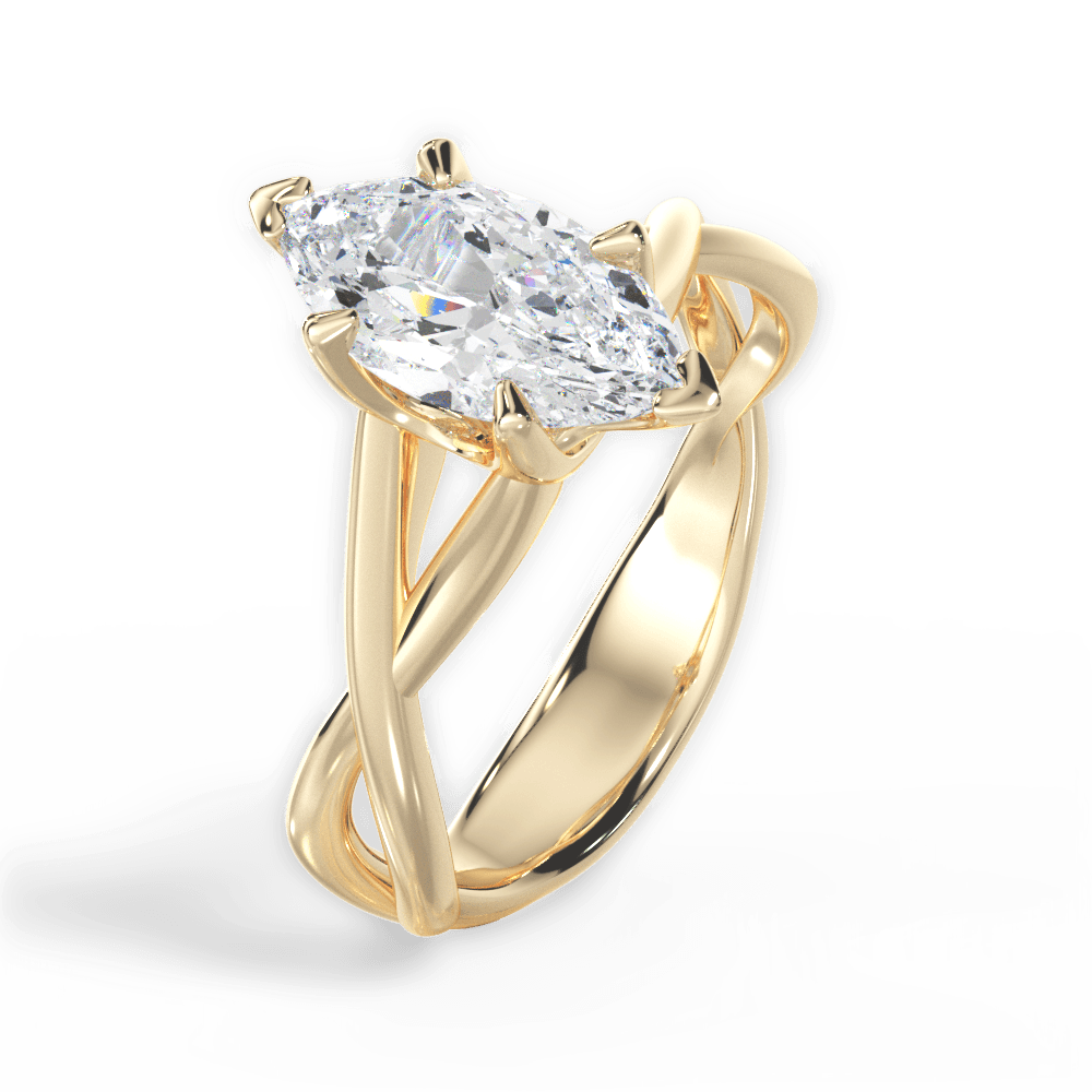 14kt Yellow Gold/18kt Yellow Gold/marquise/perspective