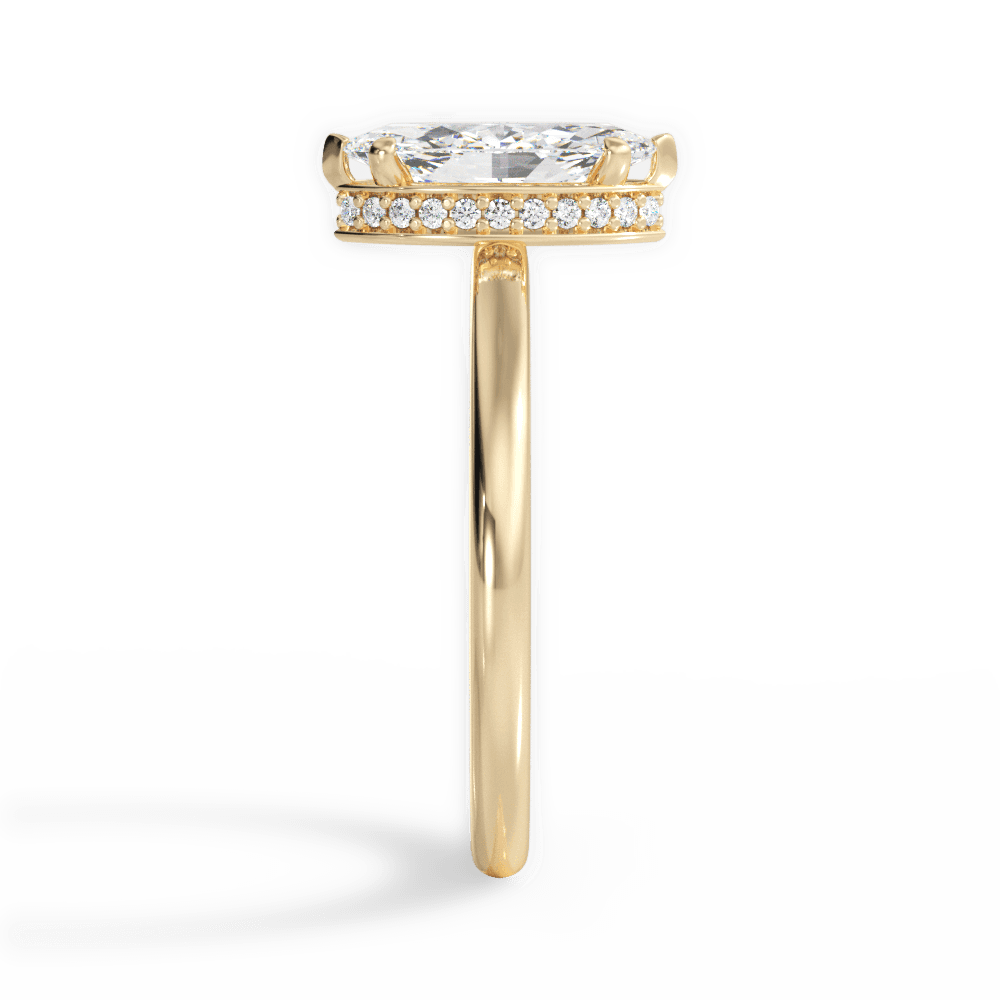 14kt Yellow Gold/18kt Yellow Gold/marquise/side