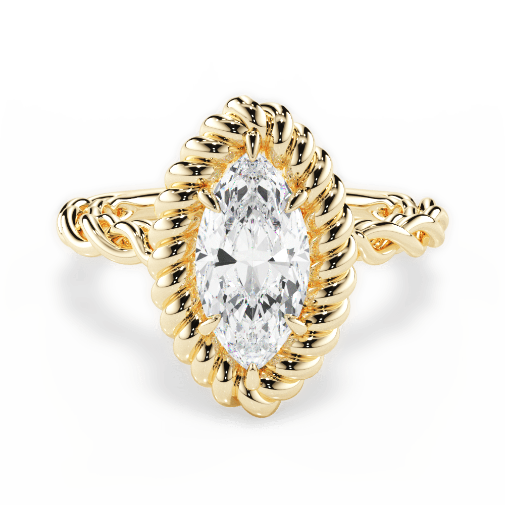 14kt Yellow Gold/18kt Yellow Gold/marquise/top