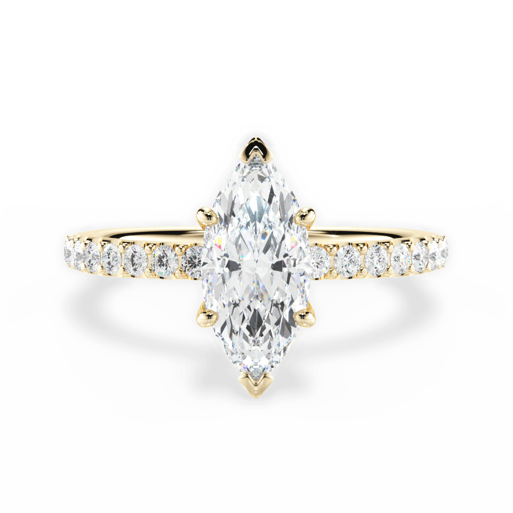14kt Yellow Gold/18kt Yellow Gold/marquise/top