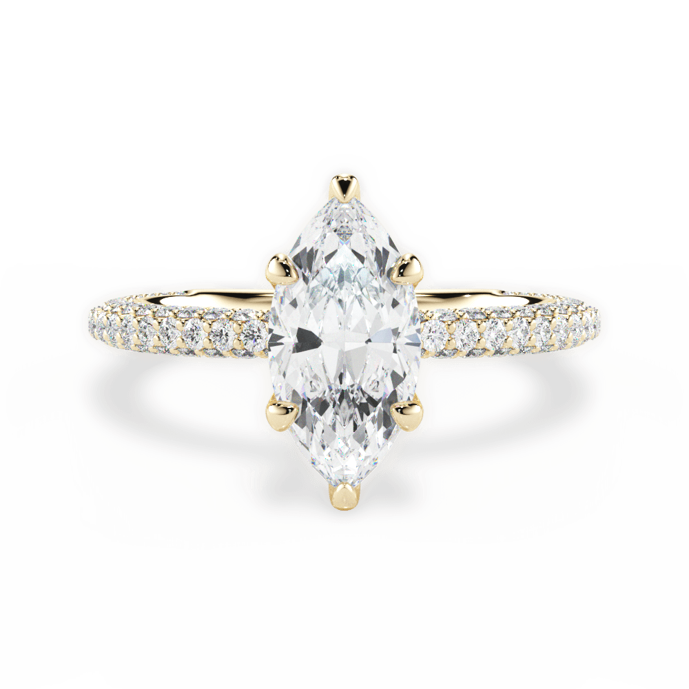 14kt Yellow Gold/18kt Yellow Gold/marquise/top