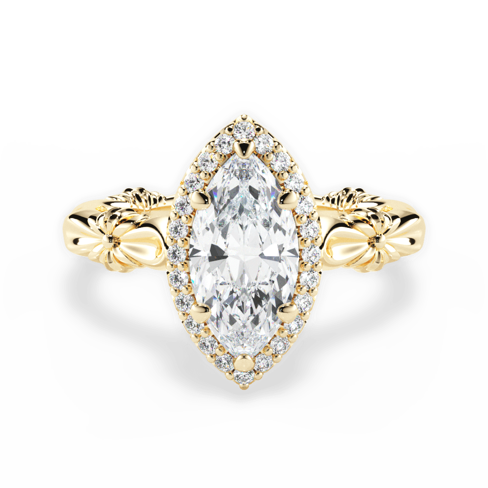 14kt Yellow Gold/18kt Yellow Gold/marquise/top