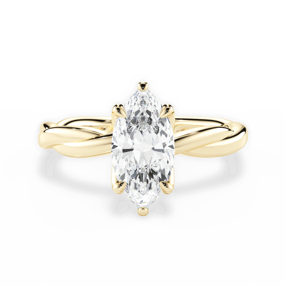 14kt Yellow Gold/18kt Yellow Gold/marquise/top