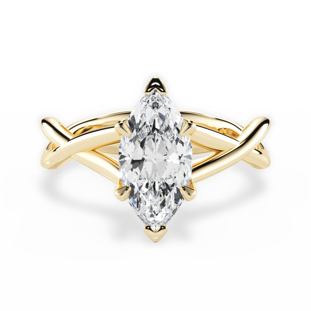 14kt Yellow Gold/18kt Yellow Gold/marquise/top