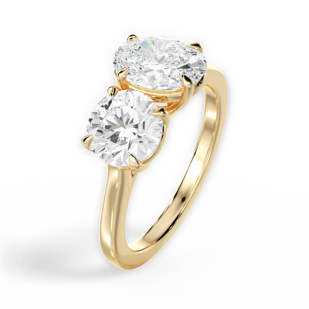 14kt Yellow Gold/18kt Yellow Gold/oval/perspective