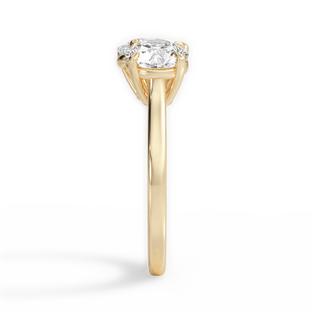 14kt Yellow Gold/18kt Yellow Gold/oval/side