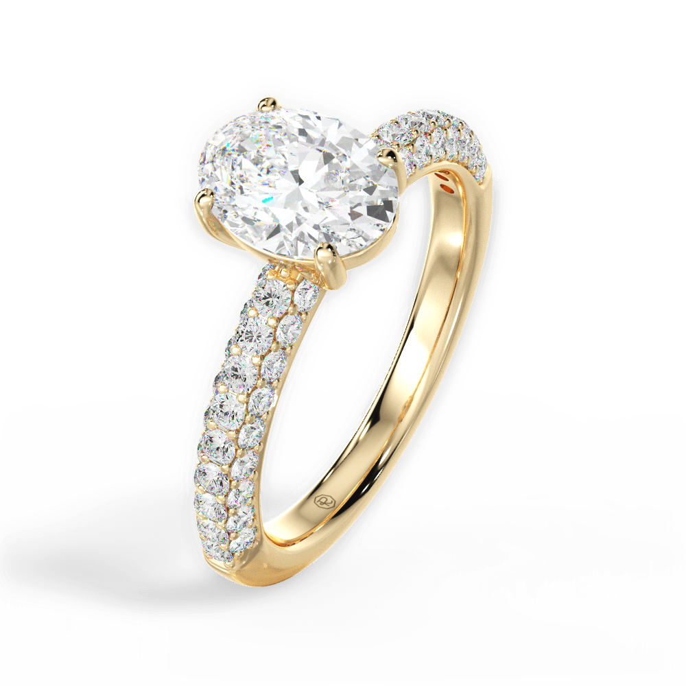 14kt Yellow Gold/18kt Yellow Gold/oval/perspective