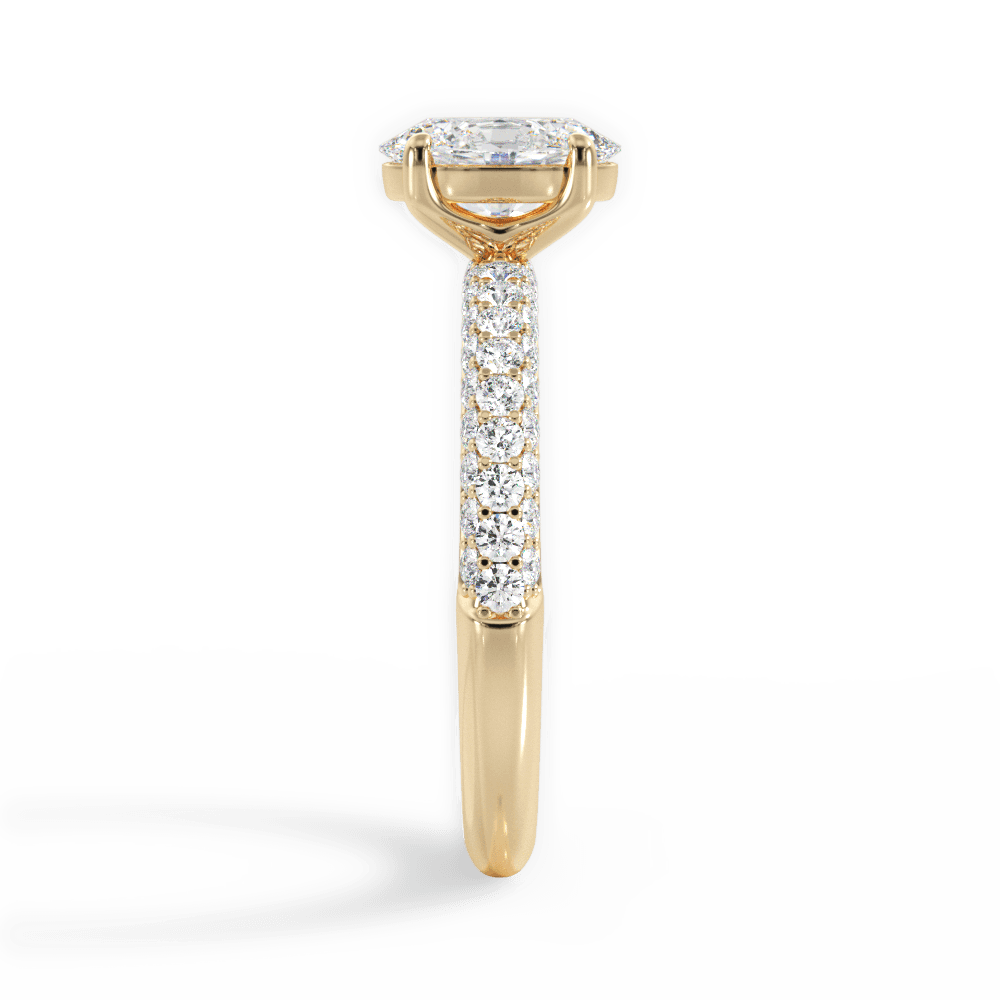 14kt Yellow Gold/18kt Yellow Gold/oval/side