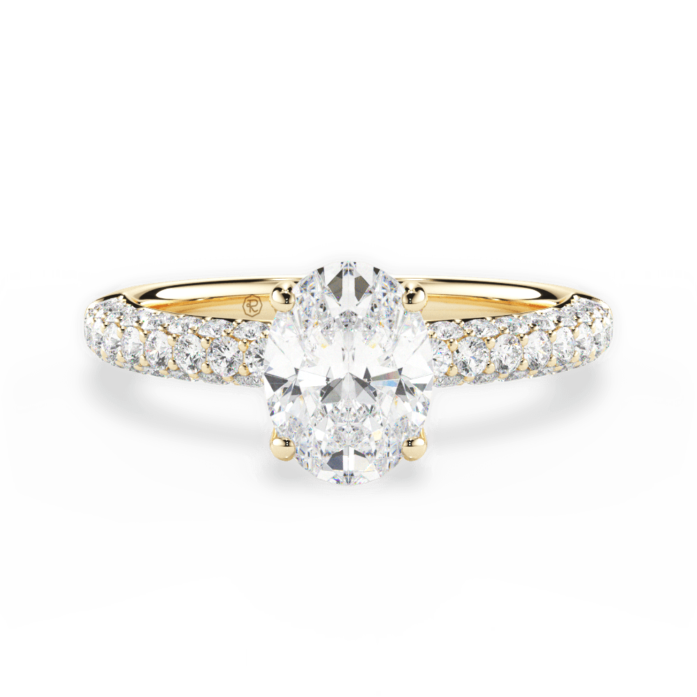 14kt Yellow Gold/18kt Yellow Gold/oval/top
