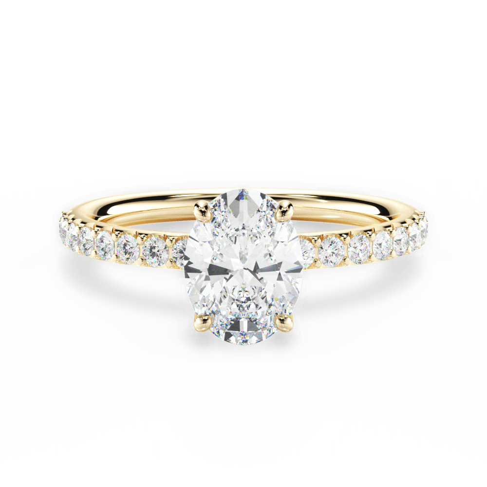 14kt Yellow Gold/18kt Yellow Gold/oval/top