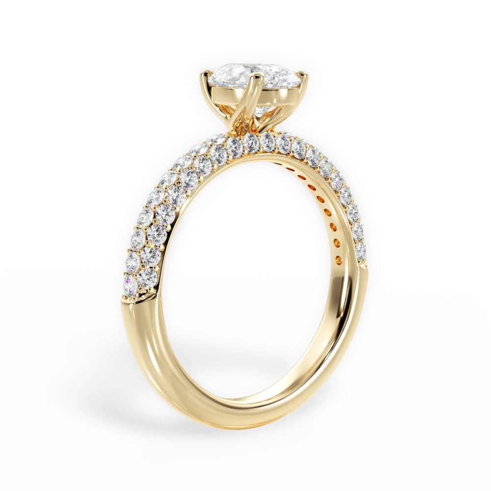 14kt Yellow Gold/18kt Yellow Gold/pear/front