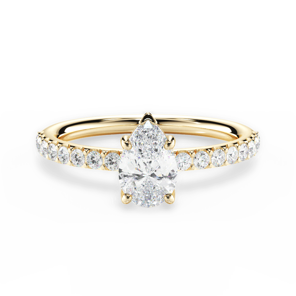 14kt Yellow Gold/18kt Yellow Gold/pear/top