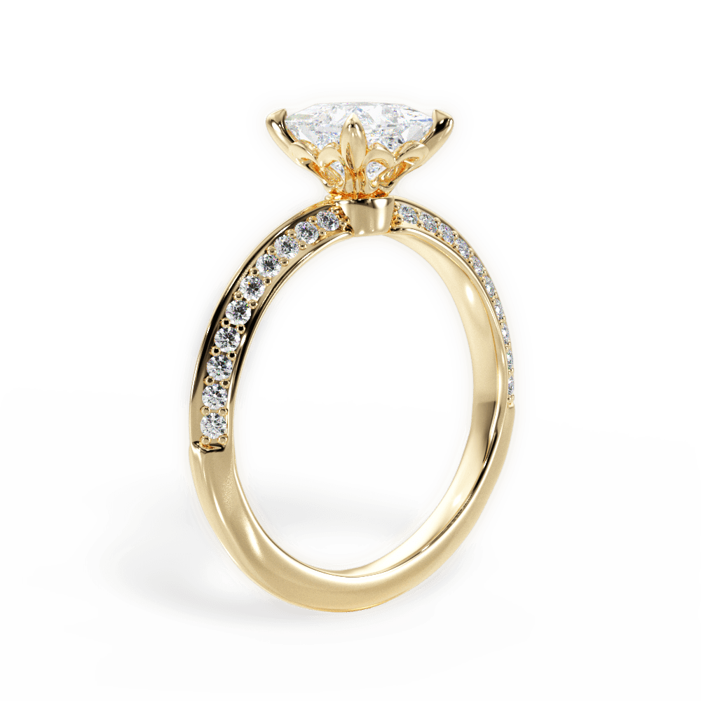 14kt Yellow Gold/18kt Yellow Gold/princess/front