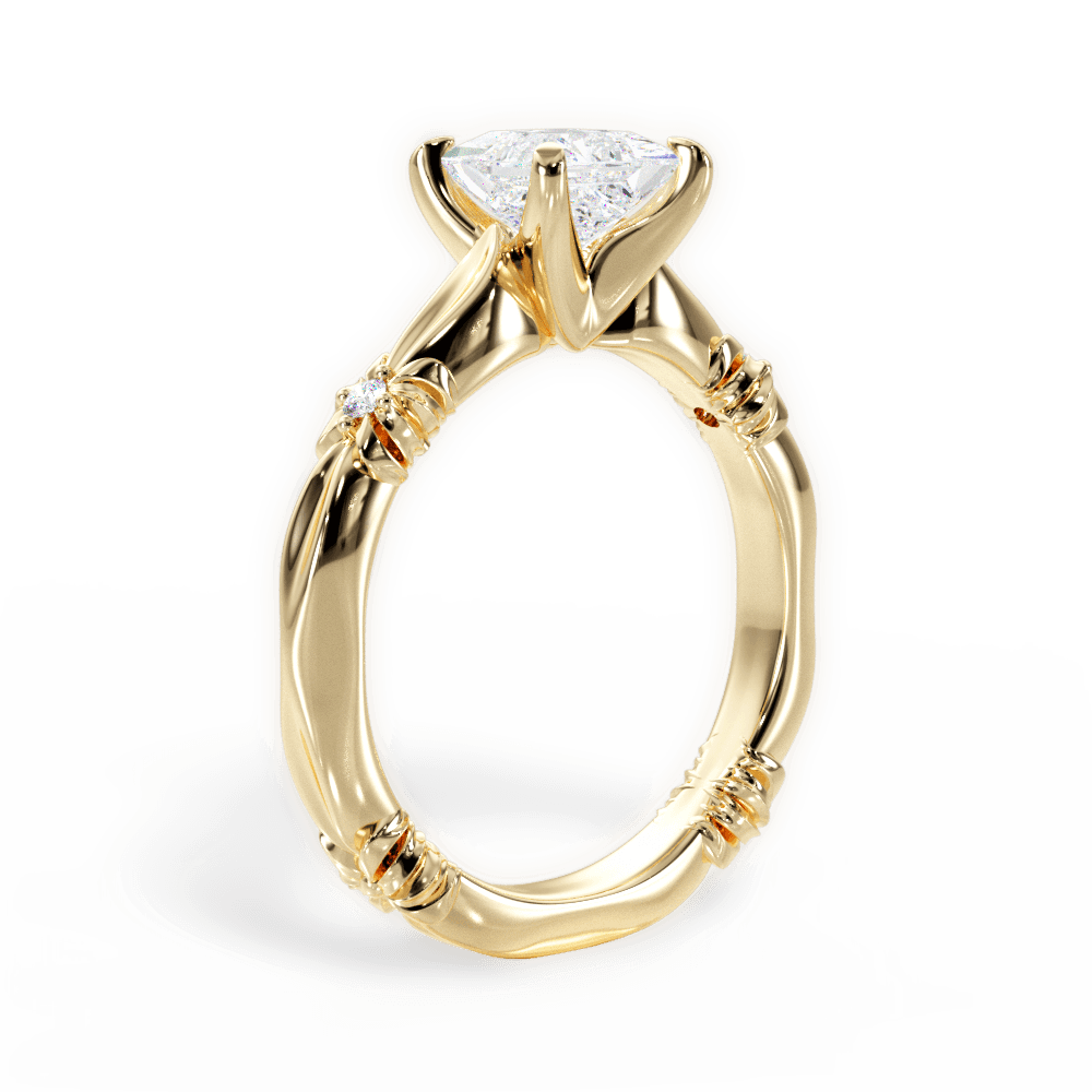 14kt Yellow Gold/18kt Yellow Gold/princess/front