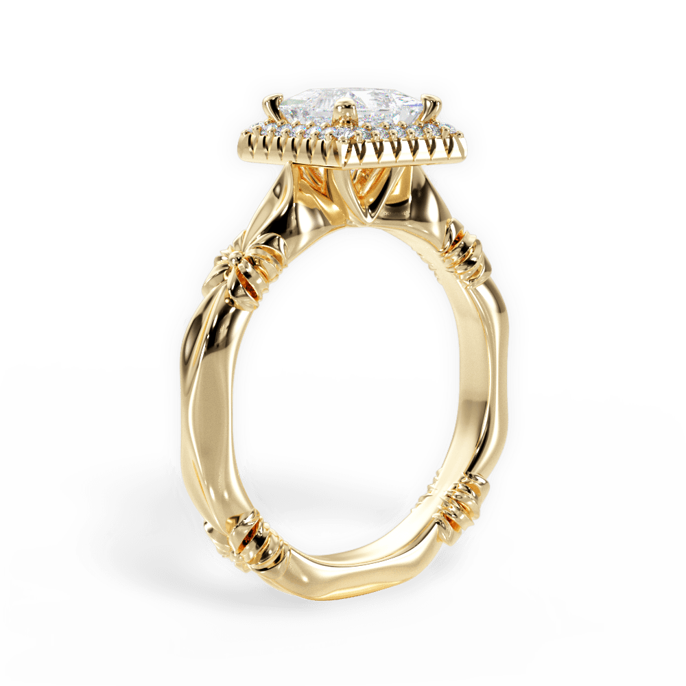 14kt Yellow Gold/18kt Yellow Gold/princess/front