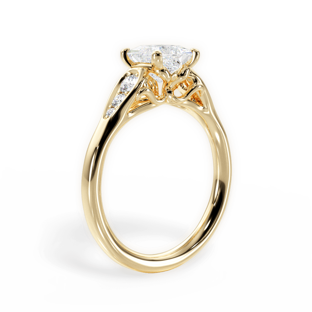14kt Yellow Gold/18kt Yellow Gold/princess/front