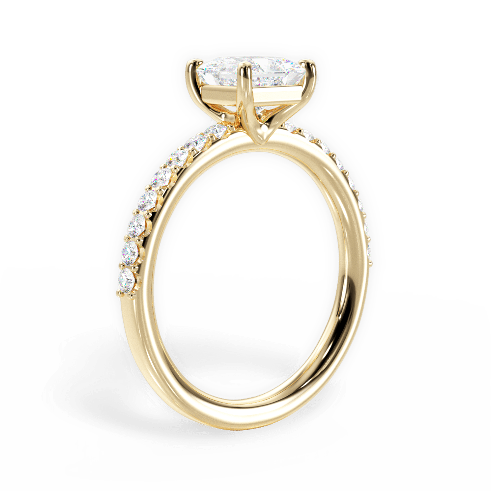 14kt Yellow Gold/18kt Yellow Gold/princess/front