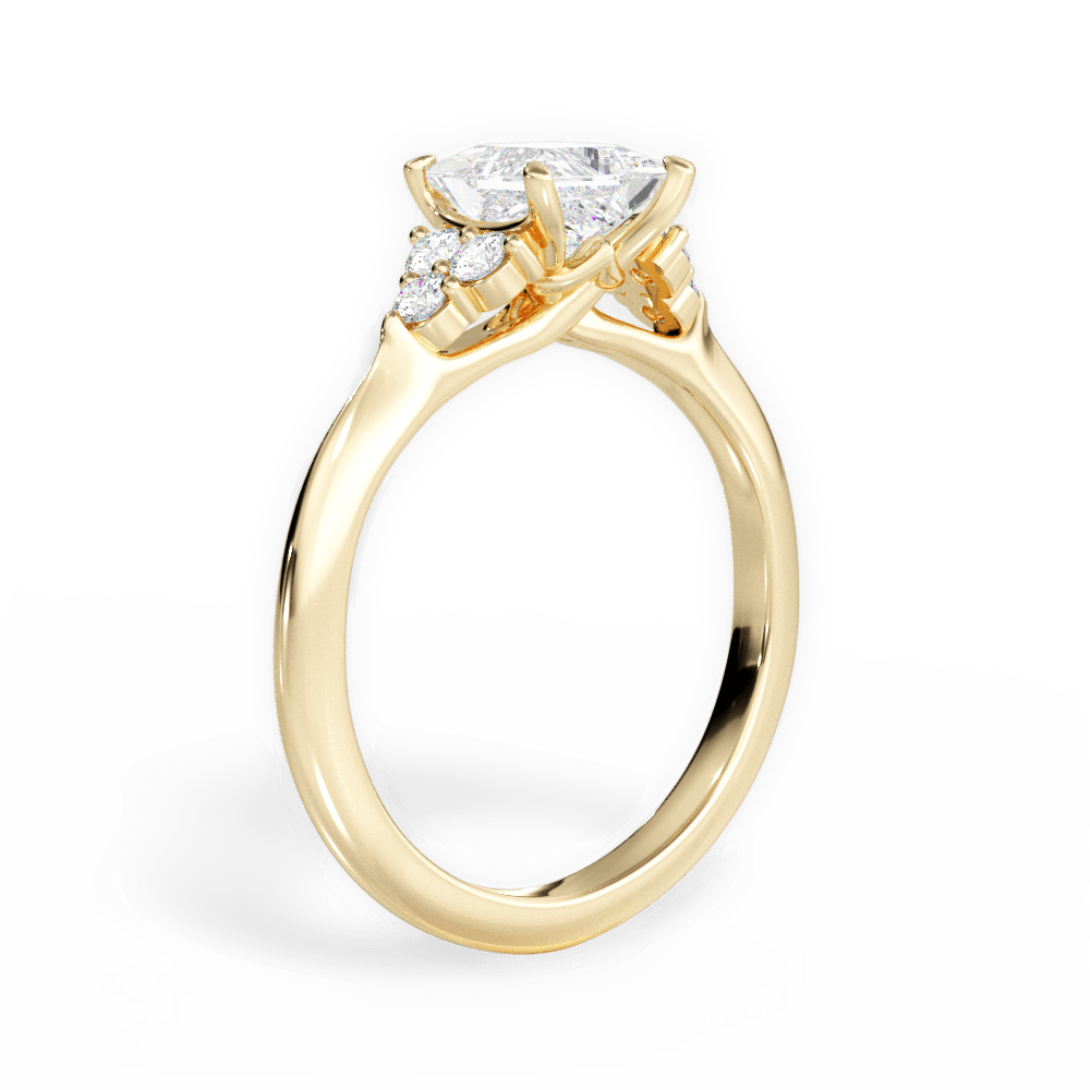 14kt Yellow Gold/18kt Yellow Gold/princess/front