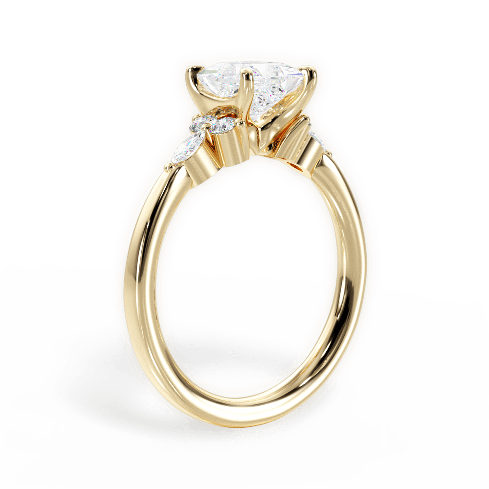 14kt Yellow Gold/18kt Yellow Gold/princess/front