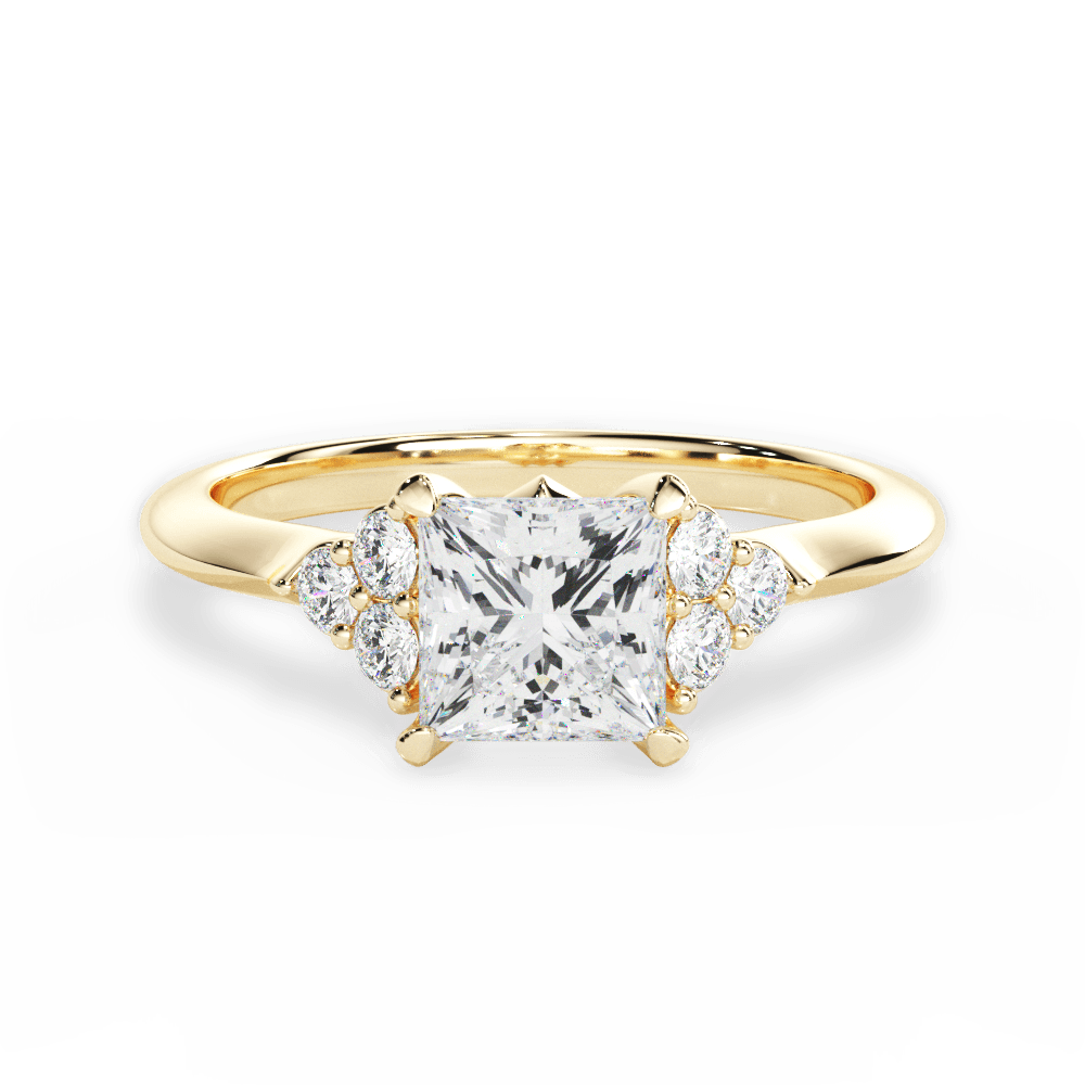 14kt Yellow Gold/18kt Yellow Gold/princess/top