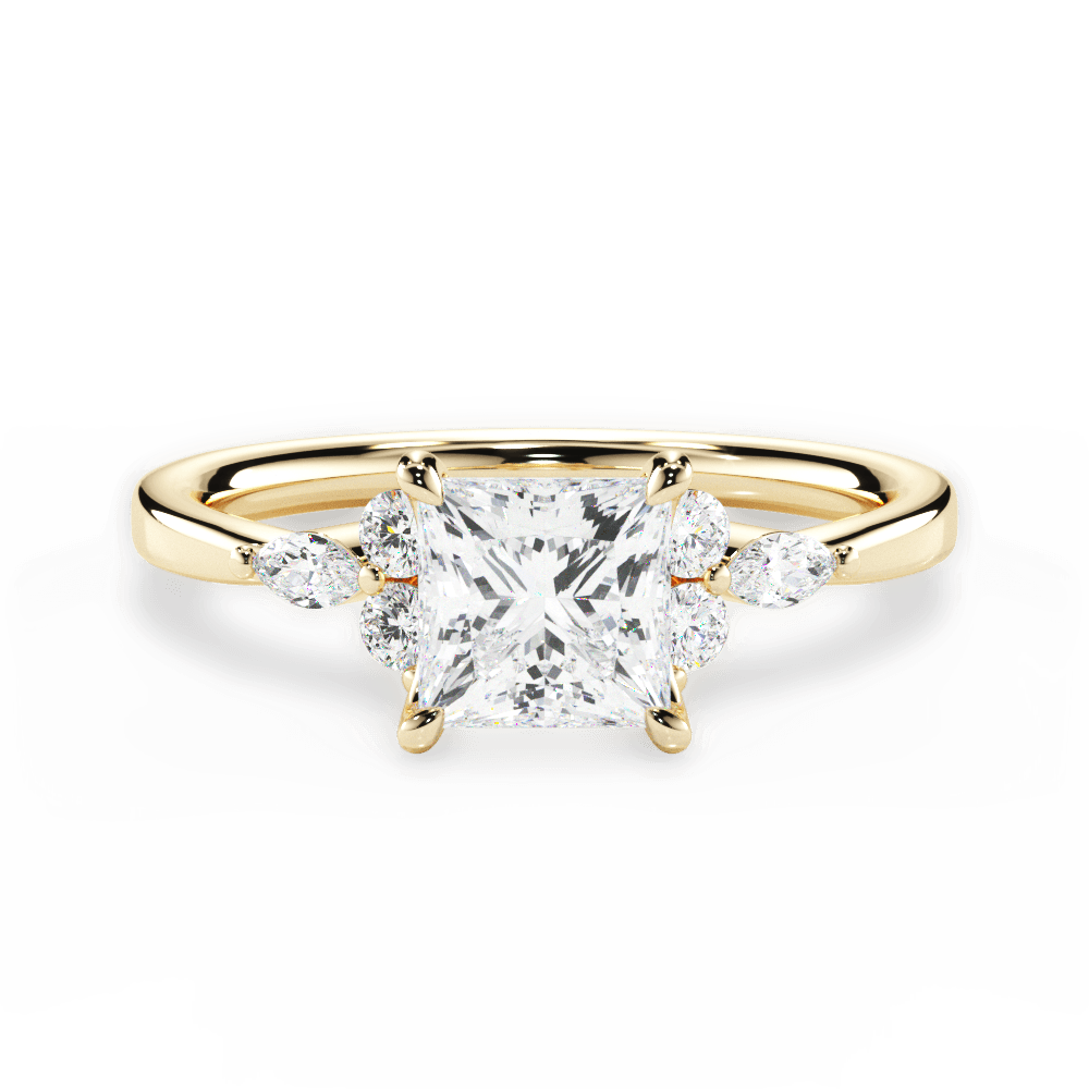 14kt Yellow Gold/18kt Yellow Gold/princess/top
