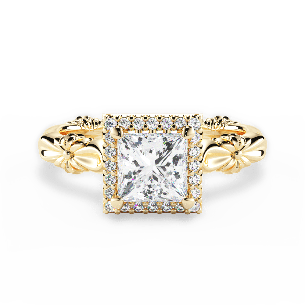 14kt Yellow Gold/18kt Yellow Gold/princess/top