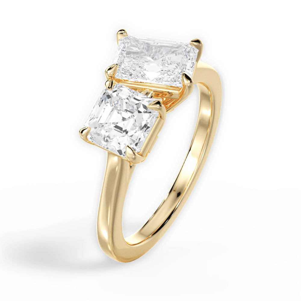 14kt Yellow Gold/18kt Yellow Gold/radiant/perspective