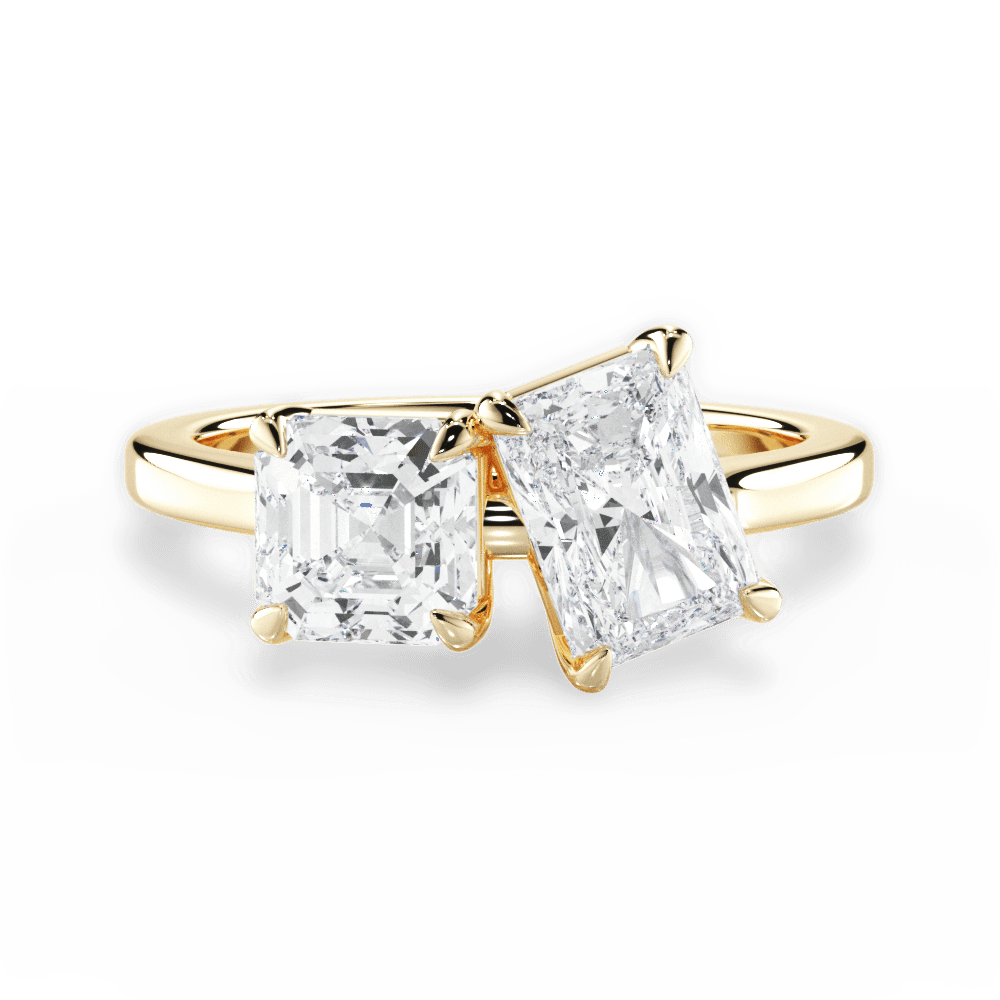 14kt Yellow Gold/18kt Yellow Gold/radiant/top