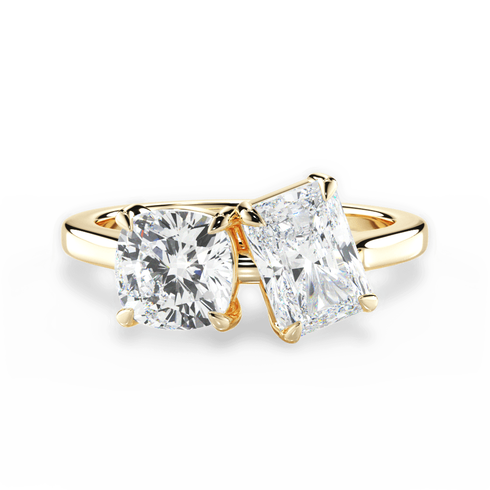 14kt Yellow Gold/18kt Yellow Gold/radiant/top